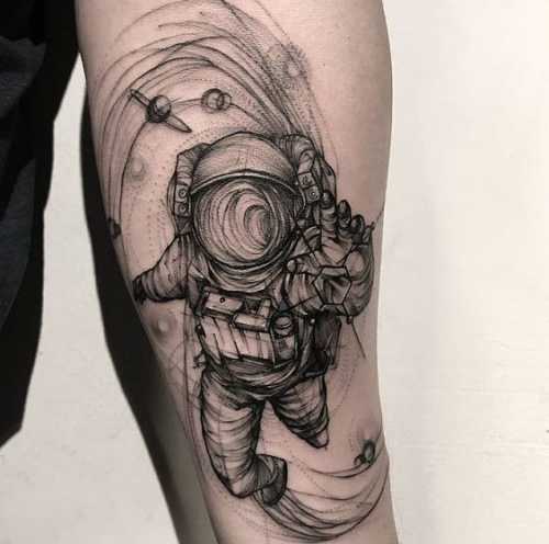 27 Astronaut Tattoo Ideas