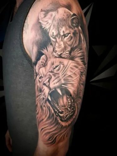 24 Lion Tattoo Half Sleeve: Showcase Power and Artistry