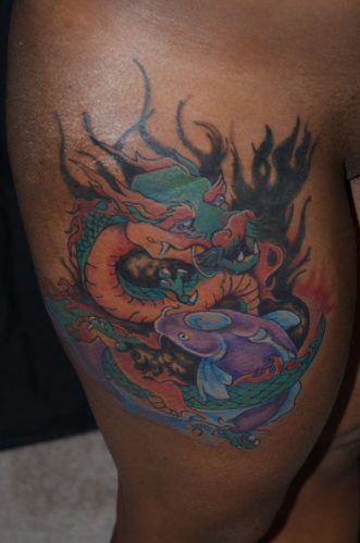 Bold 19 Color Tattoo Ideas for Black Skin