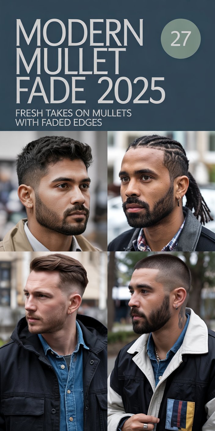 Modern Mullet Fade Haircut 27 Ideas for Men with Curly, Short, Straight Haircuts for Boys