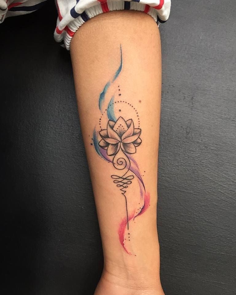 26 Unalome Tattoo Ideas with Lotus, Om and Spiritual Meaning Symbols