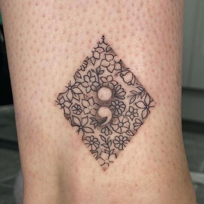 30 Stunning Semicolon Tattoo Ideas for : Minimalist, Butterfly, Floral, Heart & More