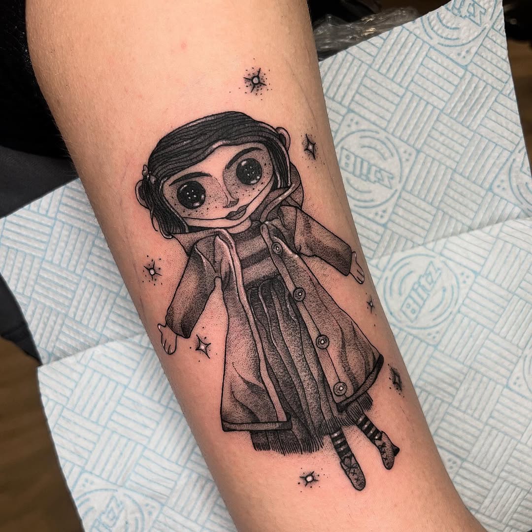 30 Coraline Tattoo Ideas: From Button-Eyed Whimsy to Dark Fairytale Ink