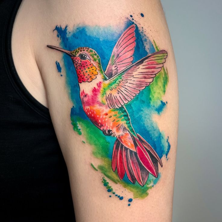 27 Stunning Hummingbird Tattoo Ideas for : Realistic, Minimalist, Geometric & Colorful Designs