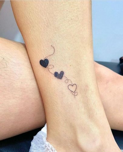 18 Three Hearts Tattoo Ideas for