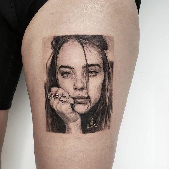 30 Billie Eilish Tattoo Ideas : Portraits, Song Lyrics & More Unique Fan-Inspired Ink