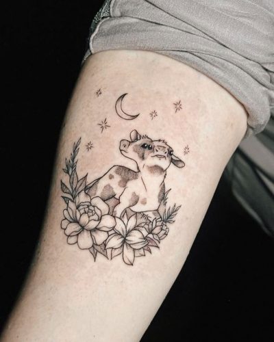 20 Cow Tattoo Small Ideas for