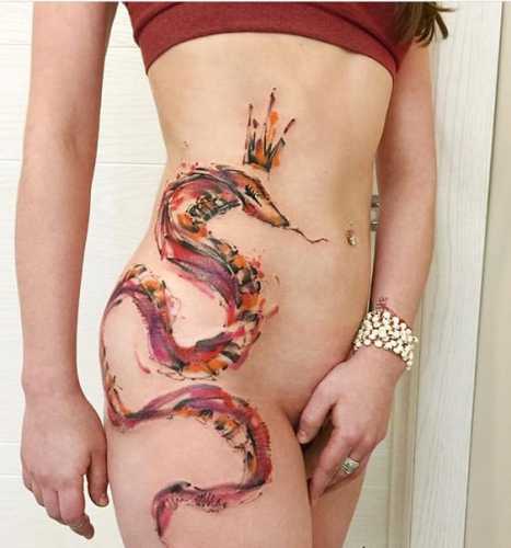 23 Snake Tattoos on Thigh Ideas for Alluring Art
