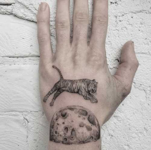 25 Tiger Tattoo on Hand Ideas