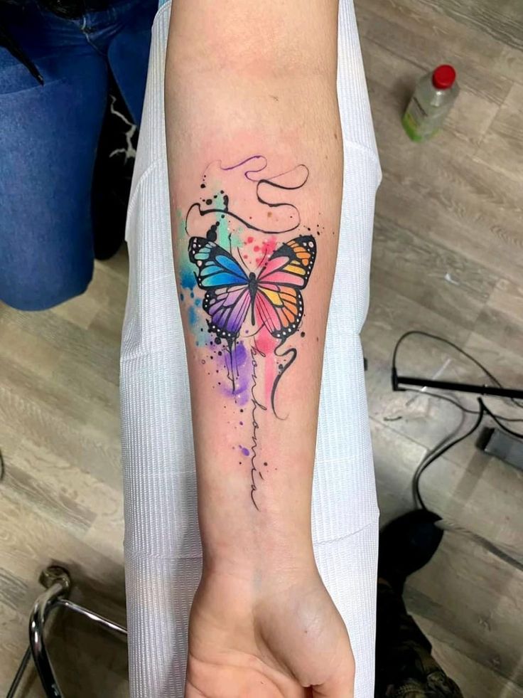 Explore 25 Unique Watercolor Butterfly Tattoo Ideas for : Stunning Designs for Women – Arm, Back, and Hand Styles
