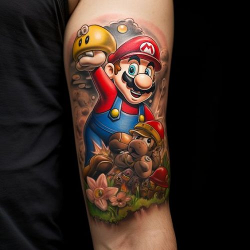 Explore 19 Unique Super Mario Tattoo Designs to Celebrate Your Love for the Iconic Game in