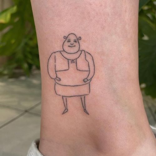 Explore 17 Creative Shrek Tattoo Ideas in : Inspirations from Fairytales to Modern Art