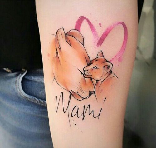 19 Lion Tattoo with Cubs: Celebrate Family and Love
