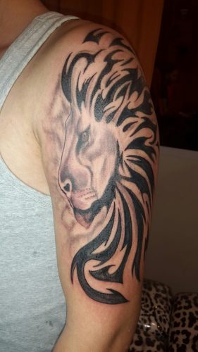 Lion Tattoo Sleeve: 18 Captivating Full Arm Designs