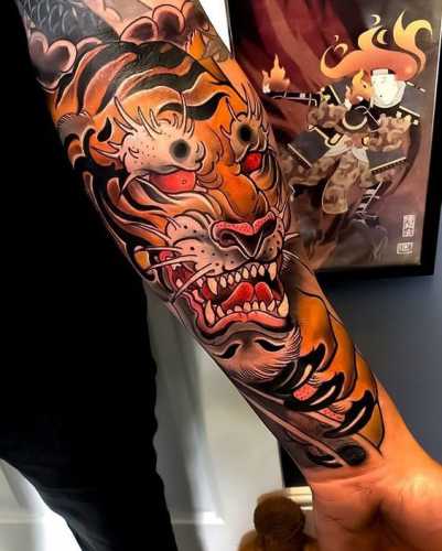 25 Tiger Tattoo on Forearm Ideas