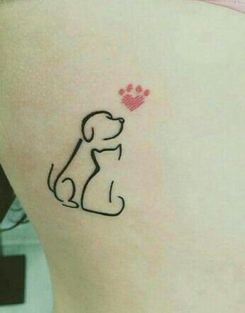22 Cat and Dog Tattoo Ideas
