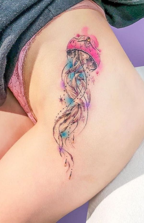 30 Jellyfish Tattoo Designs with Meaning and Style Flowing