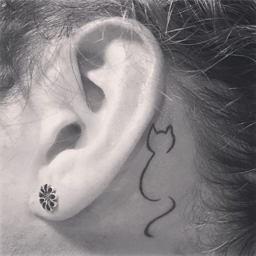 23 Minimalist Cat Tattoo Ideas