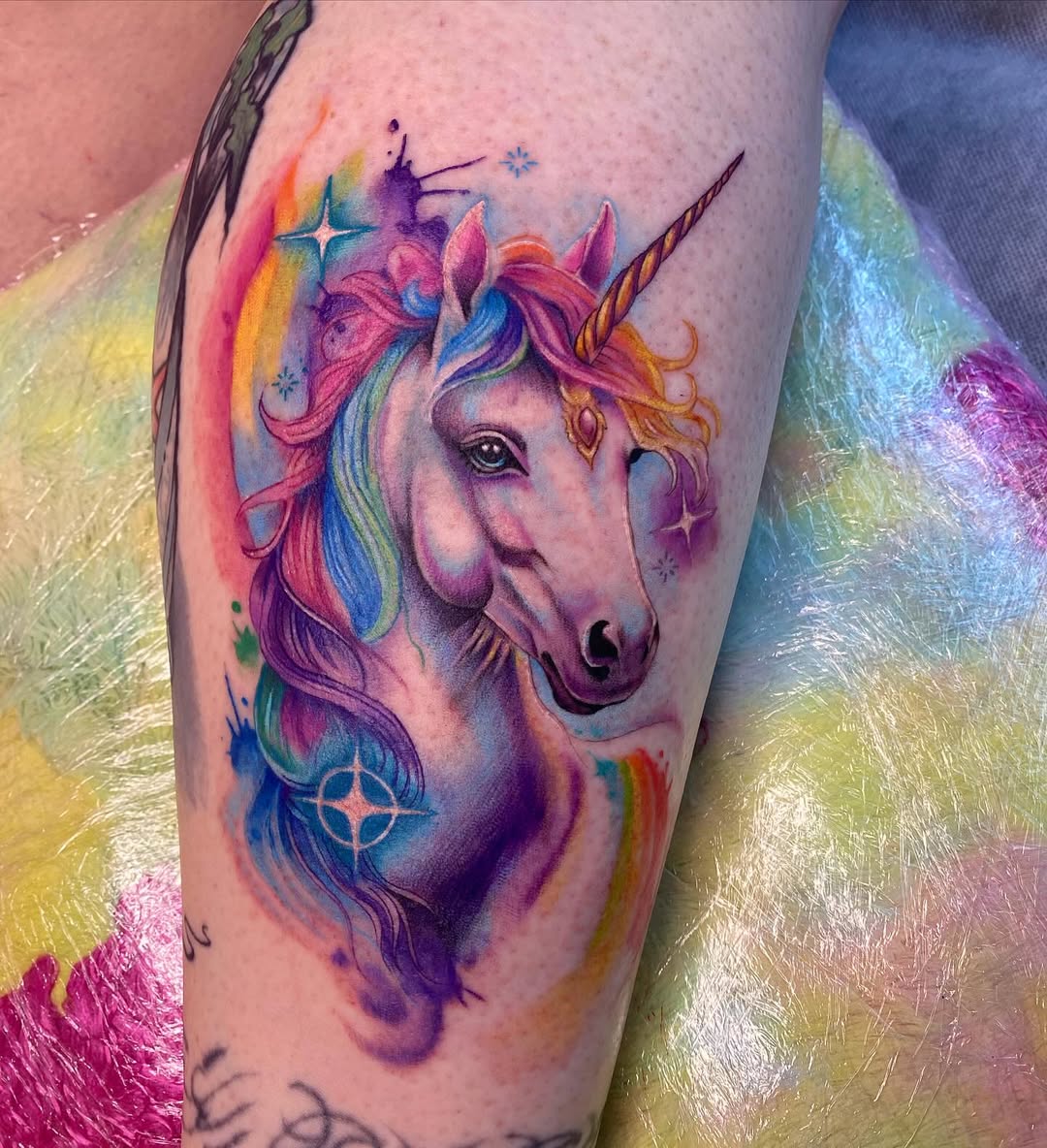 28 Unicorn Tattoo Ideas: From Fine Line Magic to Rainbow Dreams