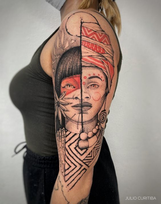20 Ideas for Portrait Tattoos for Women in : Stunning Designs for Face, Back, and Shoulder