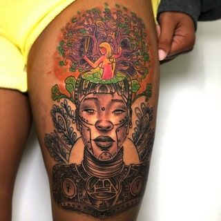25 Colorful Tattoo Ideas for Dark Skin Tones