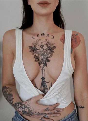 18 Snake Tattoos on Chest Ideas