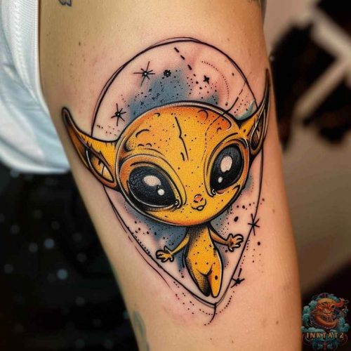 Explore the Cosmos with Style: 20 Stunning Alien Tattoo Ideas to Inspire Your Next Ink Adventure in
