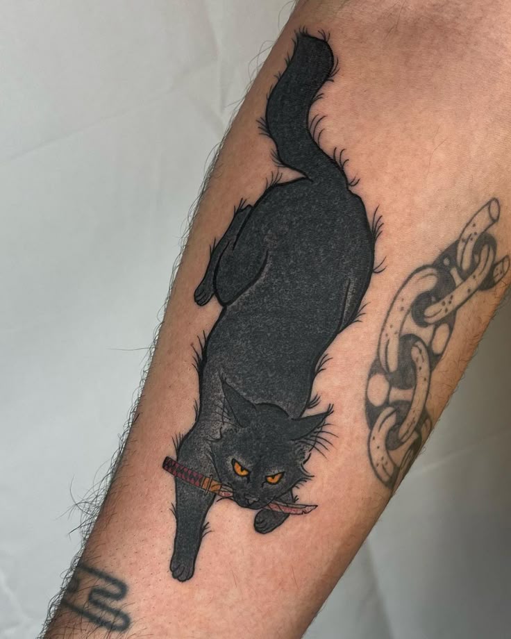 27 Black Cat Tattoo Ideas Realistic, Minimalist, Traditional & Witchy Designs