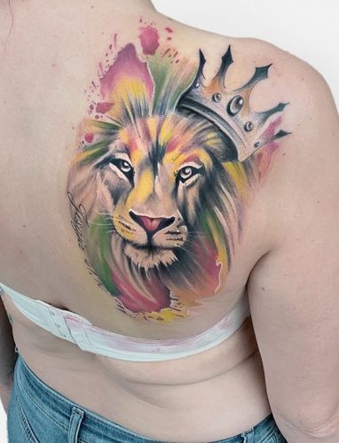 Watercolor Lion Tattoo: 20 Vibrant and Artistic Designs