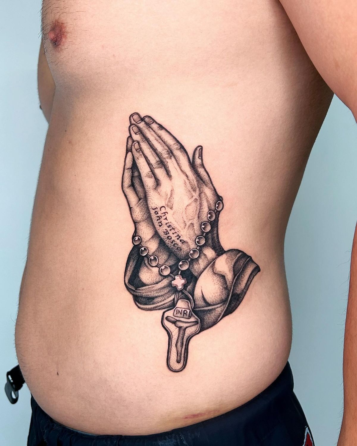 Praying Hands Tattoo Ideas : Rosary, Realism, Shoulder, Chest, Neck, Back and More