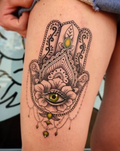 Discover 20 Unique Hamsa Hand Tattoo Designs for : Spiritual Symbols and Modern Art