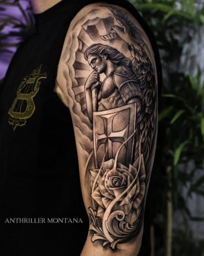 Discover the Divine Valor: 15 Inspirational St. Michael the Archangel Tattoo Designs for