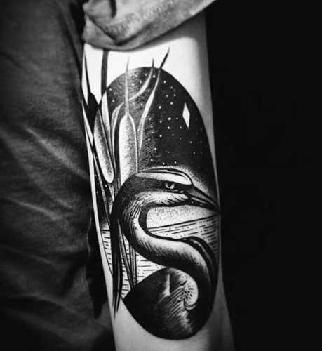 21 Heron Tattoo Ideas