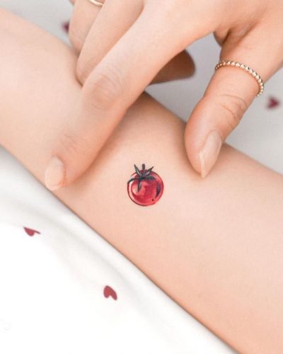 17 Juicy Tomato Tattoo Designs : From Minimalist to Traditional Artistry