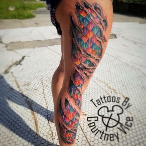 Enchanting Mermaid Scales Tattoos : Top 15 Design Ideas for Ocean-Inspired Ink
