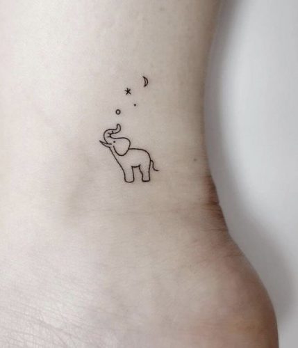 19 Elephant Ankle Tattoos Ideas