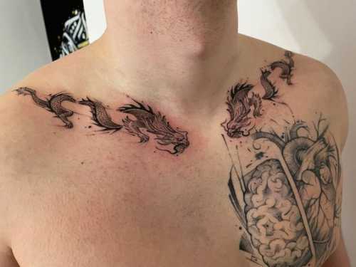 18 Snake Tattoos on Chest Ideas