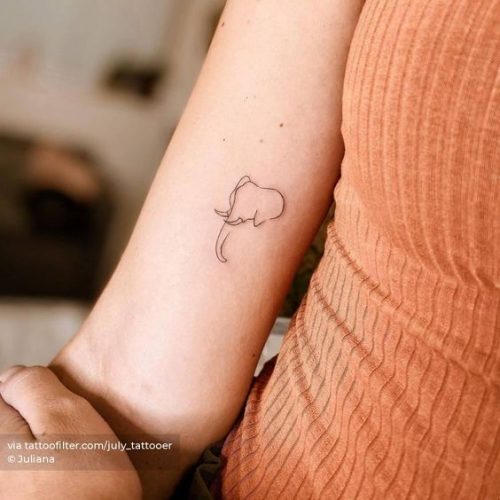 18 Elephant Tattoos Simple Ideas