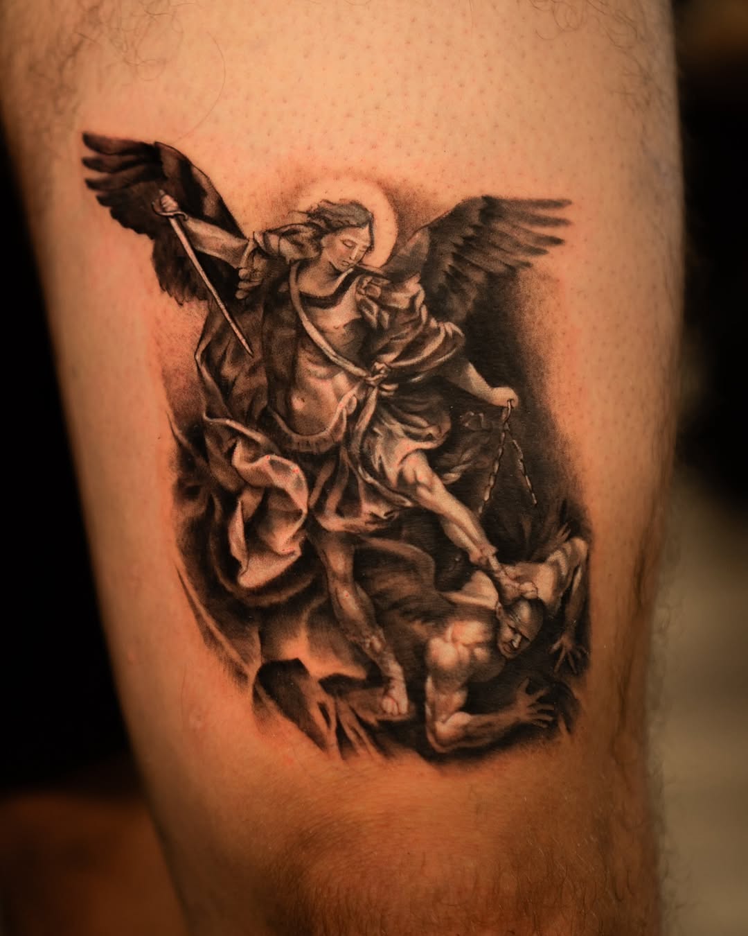29 Powerful St Michael Tattoo Designs for Men and Women   Forearm, Sleeve, Geometric, Traditional