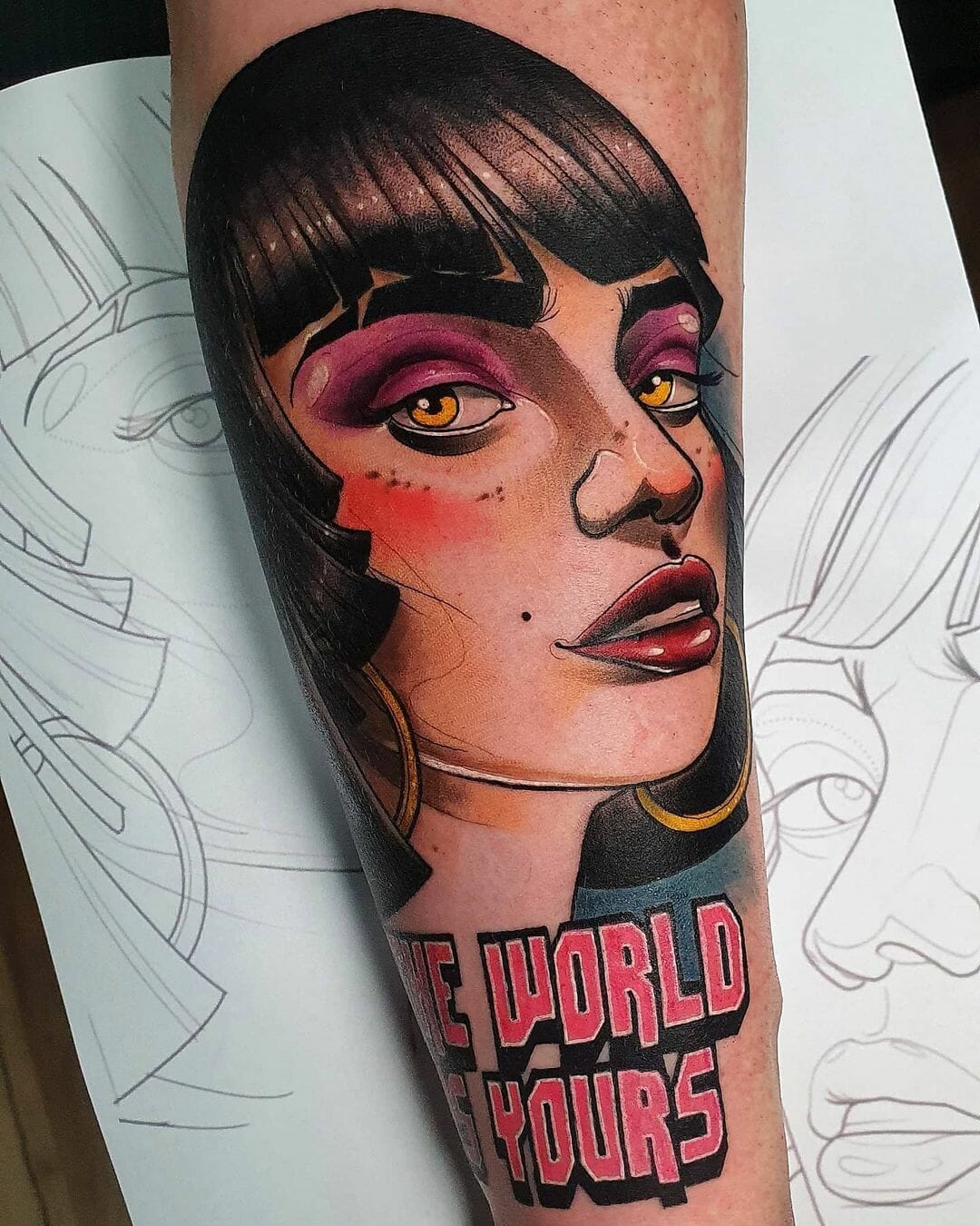 25 The World Is Yours Tattoo Ideas : Scarface Designs, Forearm, Leg & Women Tattoos