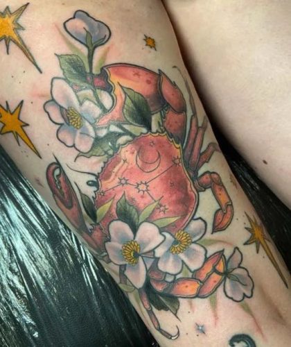 Explore 20 Unique Crab Tattoo Ideas for Women in – Discover Feminine Designs That Symbolize Zodiac Elegance
