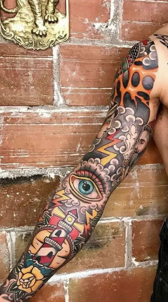 28 Full Sleeve Tattoo Ideas for Women & Men Japanese, Fine Line & Colorful Design Inspiration