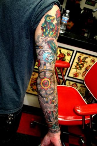 17 Pirate-Themed Tattoo Sleeve Ideas