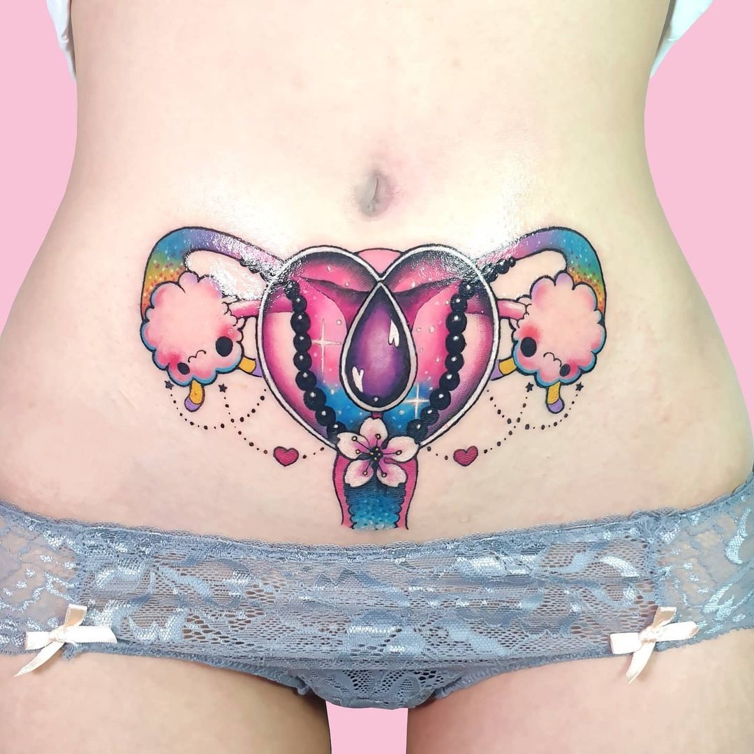 29 Womb Tattoo Ideas for : Floral, Anime, Goth, Succubus, and Symbolic Designs