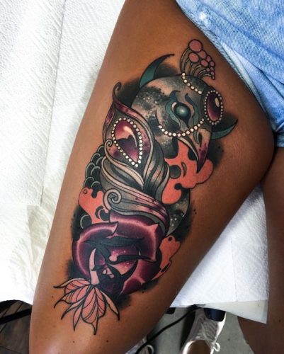 25 Colorful Tattoo Ideas for Dark Skin Tones