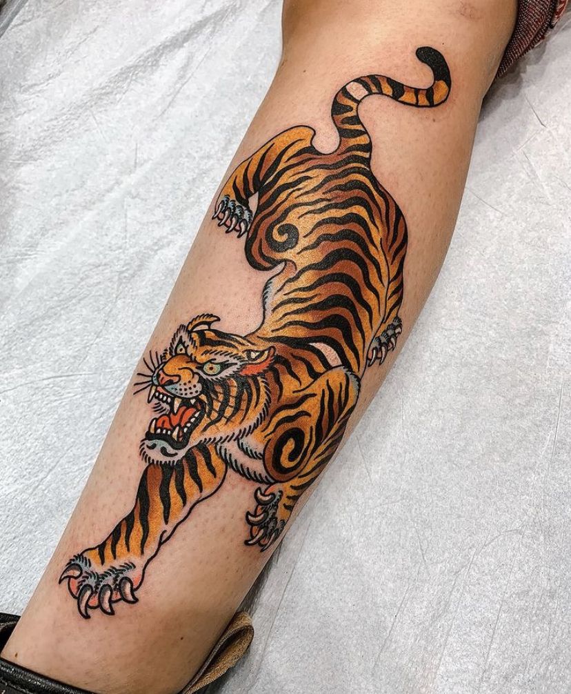 Japanese Tiger Tattoos Traditional Designs, Sleeves, Chest & Arm Ideas