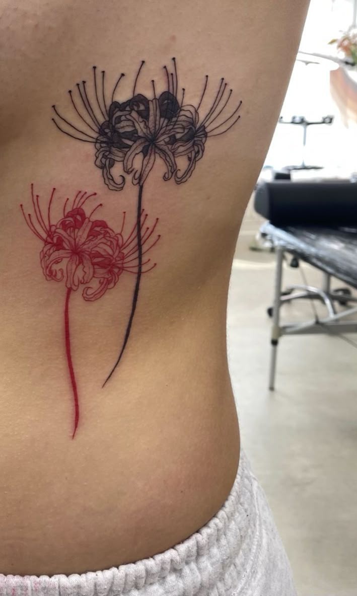 Spider Lily Tattoo 30 Ideas with Traditional Japanese Design, Arm Sleeve, Abstract Meaning