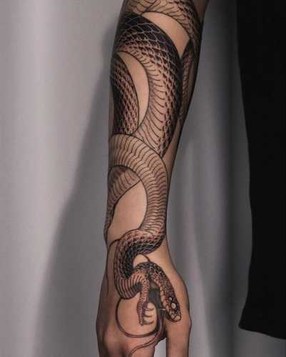 25 Ideas Embracing Color in Snake Tattoo Designs