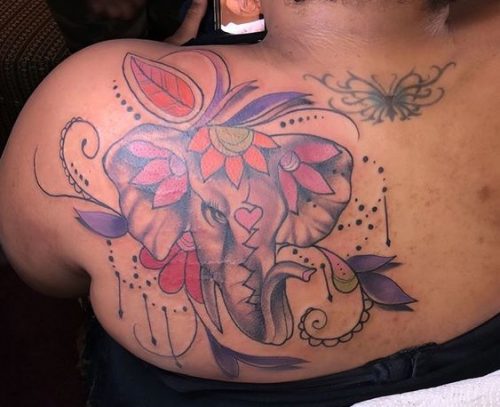 19 Elephant Tattoos with Raised Trunk Ideas