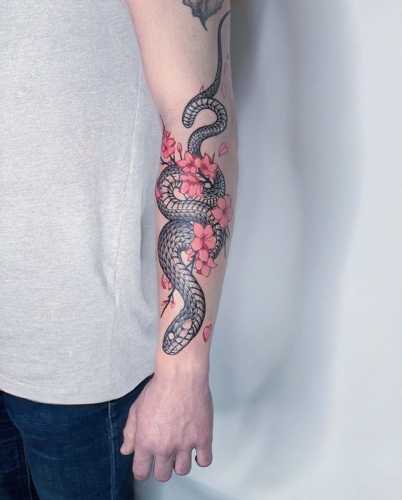 29 Snake Tattoo Design for Men Ideas